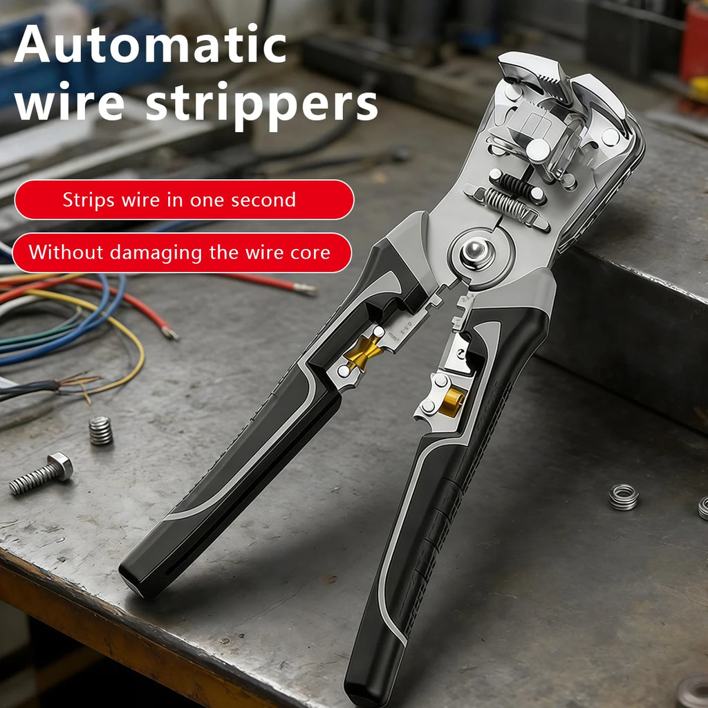 Adjustable Automatic Wire Stripper & Crimping Pliers