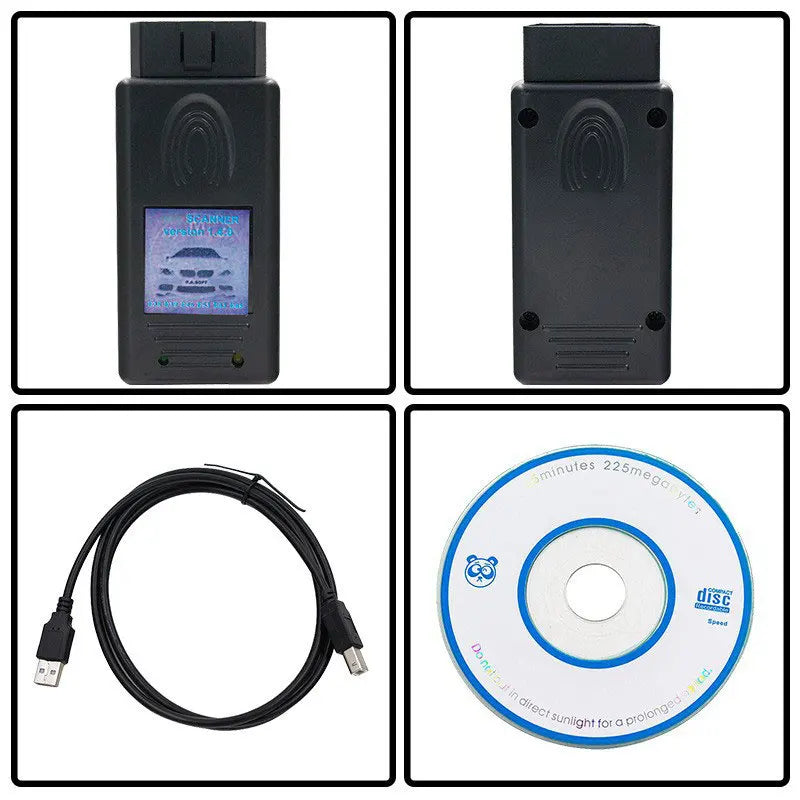 OBD2 Diagnostic Scanner 1.4.0 with Cable Multi-Function Tool for Car Coding