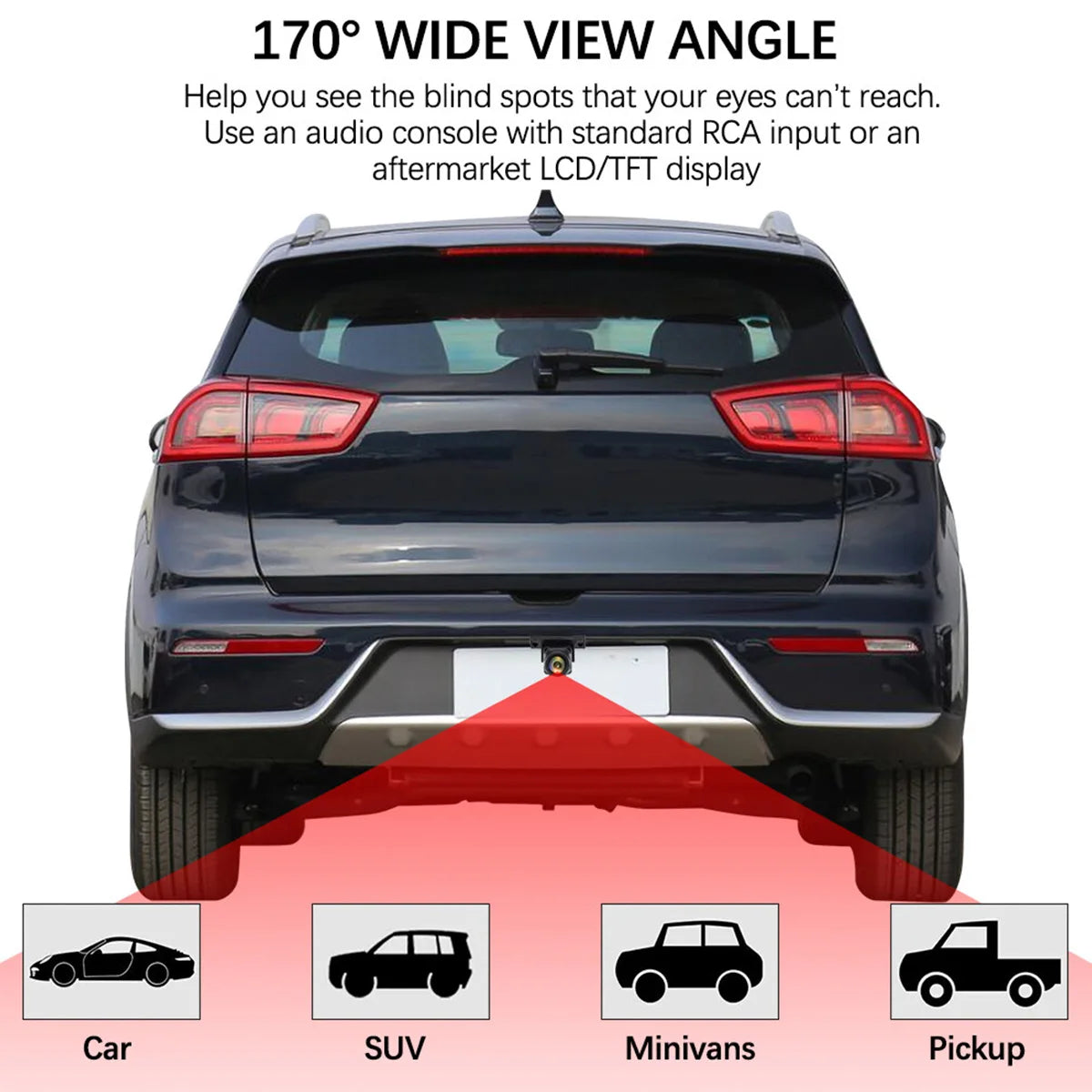 Car Backup Camera HD 1080P 170° Wide Angle Night Vision Rear View - image 4