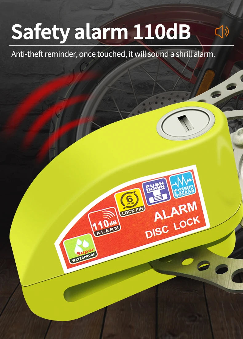 Aluminum Disc Lock Alarm for Motorcycles & Bicycles - image 10