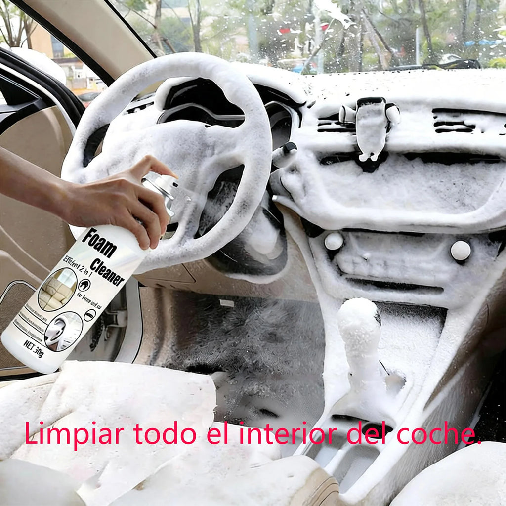 2-in-1 car interior foam cleaner spray for dashboard, trim and upholstery
