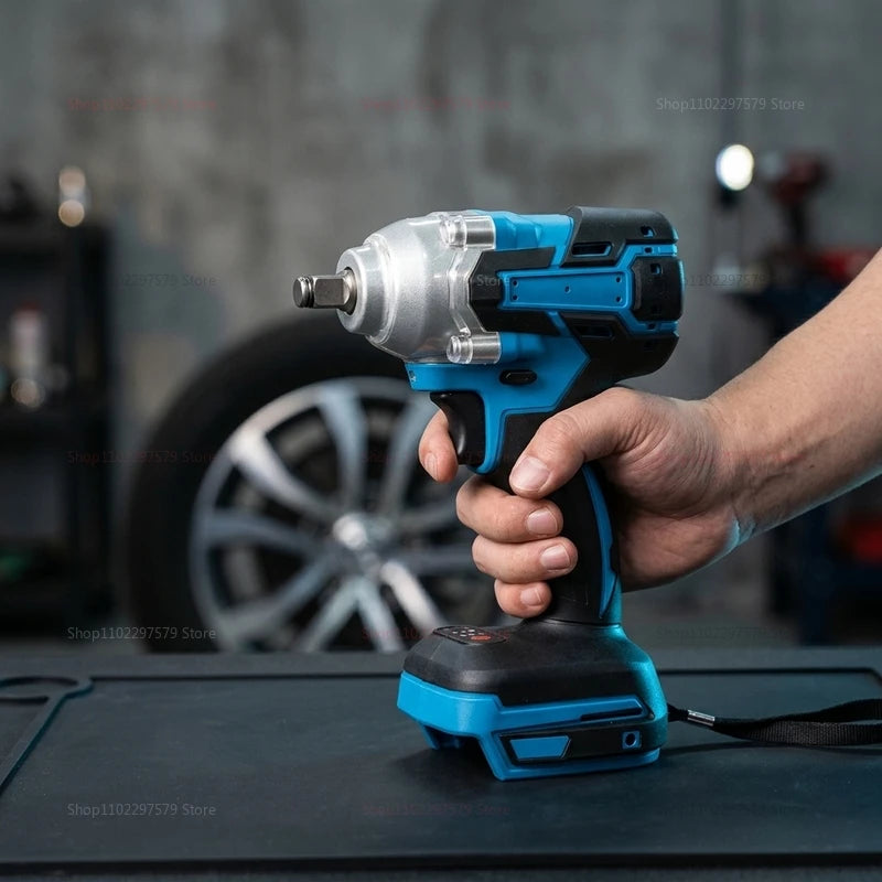 Cordless Electric Impact Wrench High Torque Hand Tool for Automotive Construction Repair DIY Home Use No Battery Included