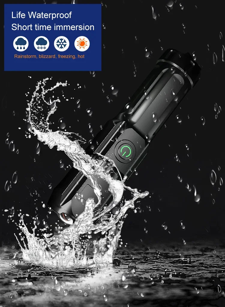 Compact USB-Rechargeable Zoom LED Flashlight - image 12
