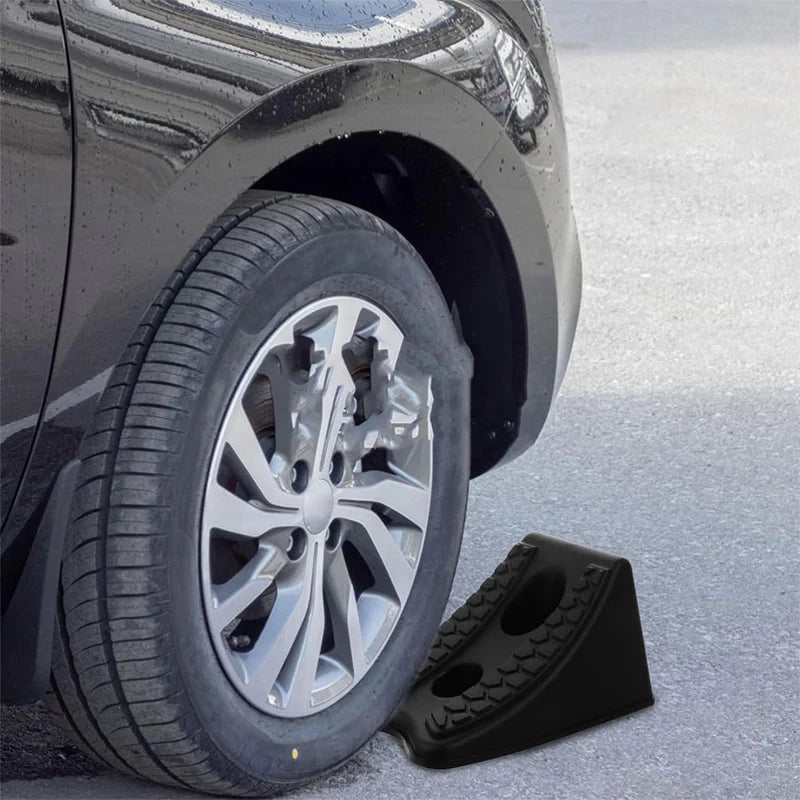 Rubber Heavy Duty Wheel Chocks Easy to Carry Chock Block for Front and Back Tires for Car, Travel Trailers, RV, Truck, and ATV