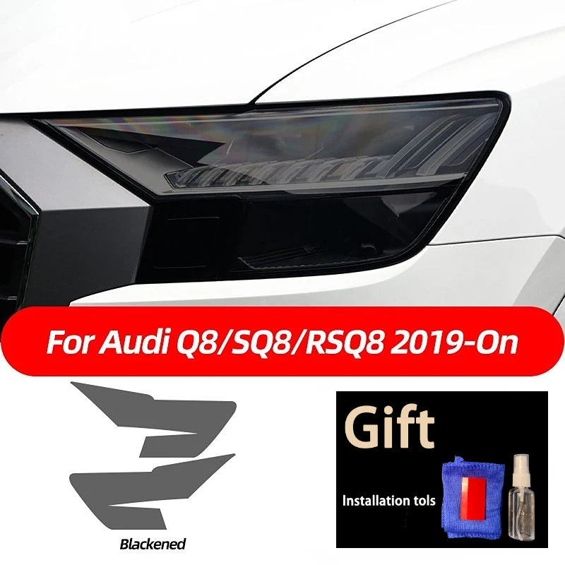 Self-Healing Smoked Black TPU Headlight Protection Film for Audi - image 28