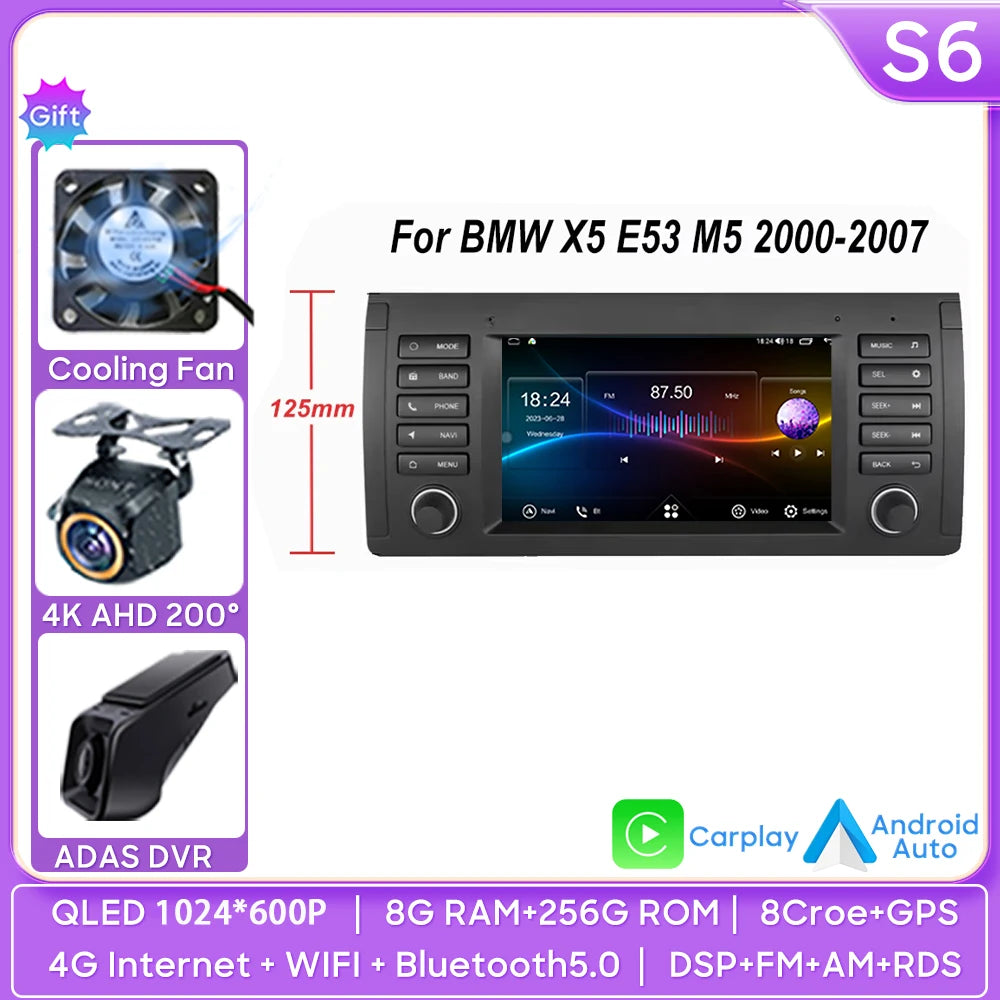 BMW 5 Series & X5 7'' Android Auto CarPlay Radio (1996-2003) - image 7