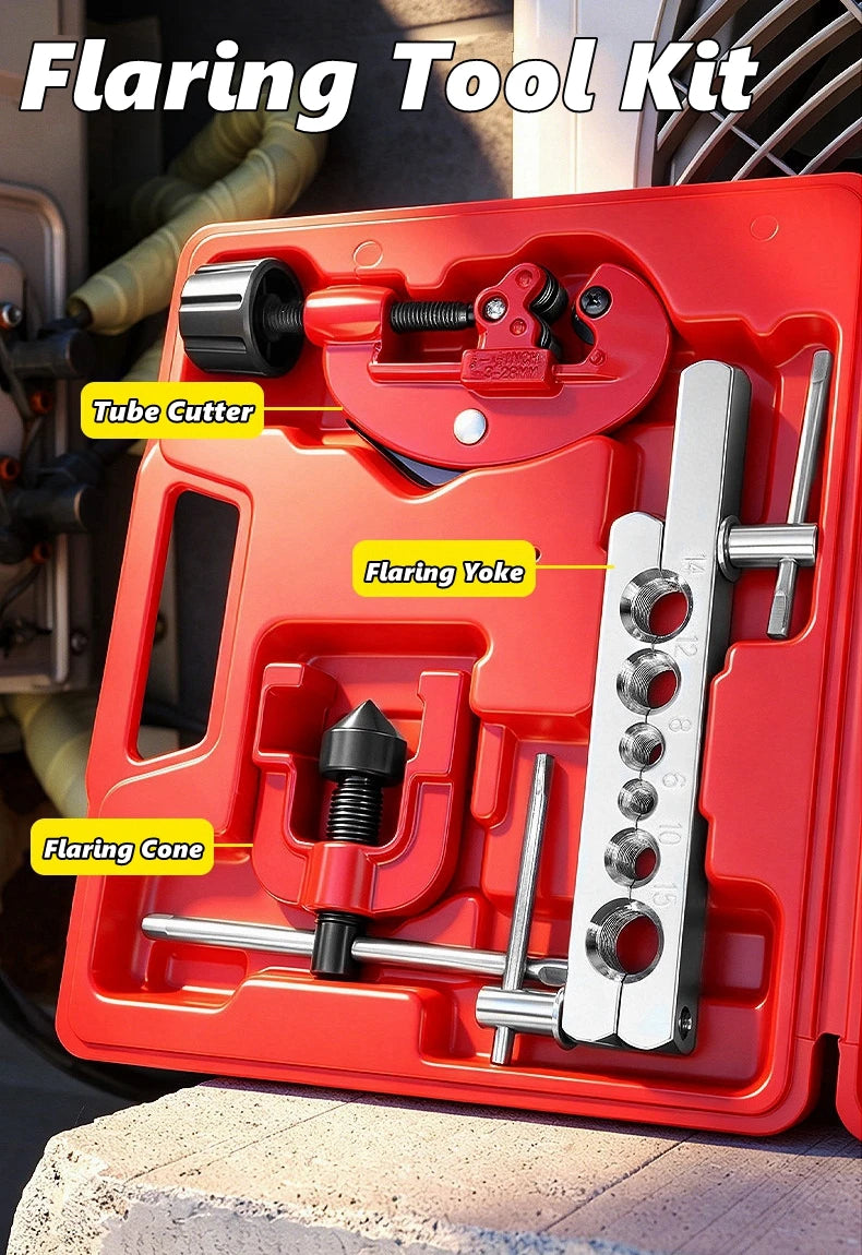 Copper Pipe Flaring Tool Kit – Double & Single Flaring with Cutter