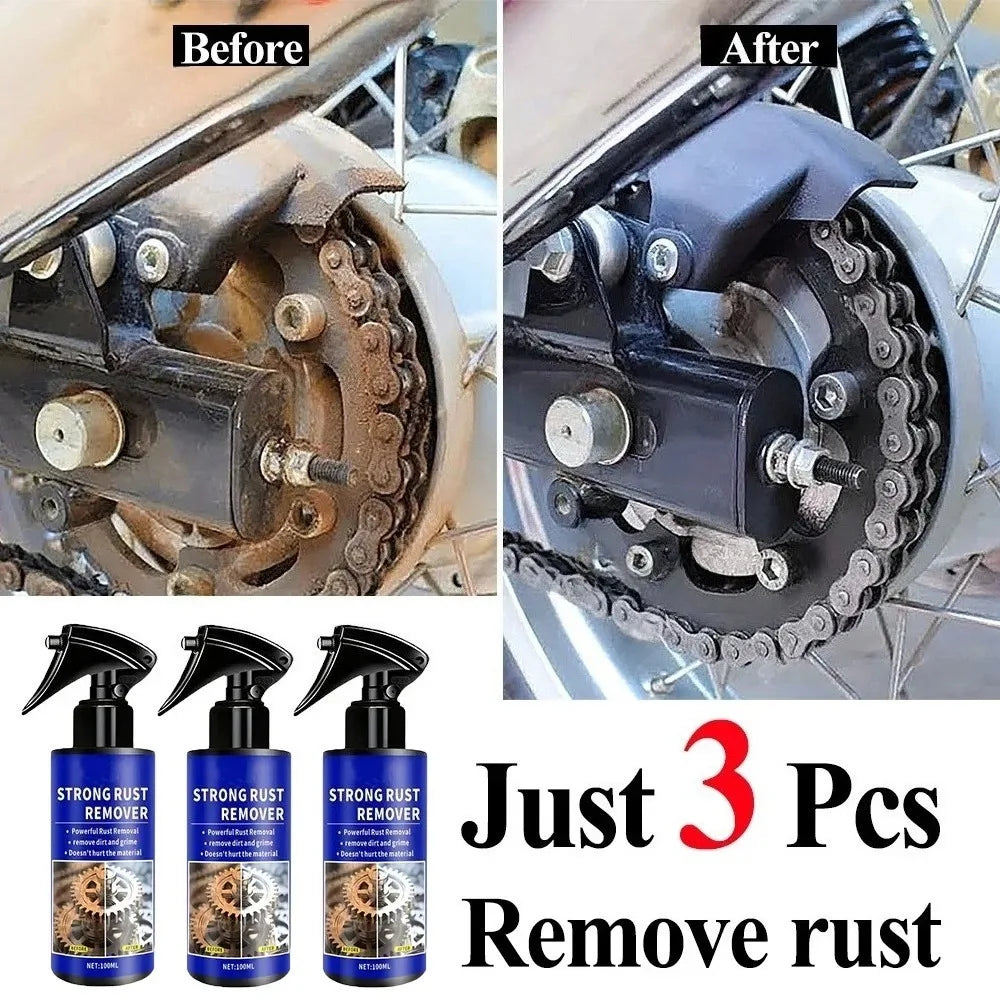 Quick-Acting Rust Remover Spray for Exhaust Pipes and Wheel Hubs