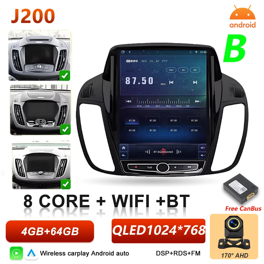 Ford C-MAX & Kuga 2 9.7 Inch Car Radio Wireless CarPlay & Android Auto - image 18