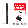 ABAOTE Reduced Shank Nitride Coating Twist Drill HSS Twist Drill Bit 13MM-50MM Hole Cutter For Wood/Metal Drilling Bit Gun Drill