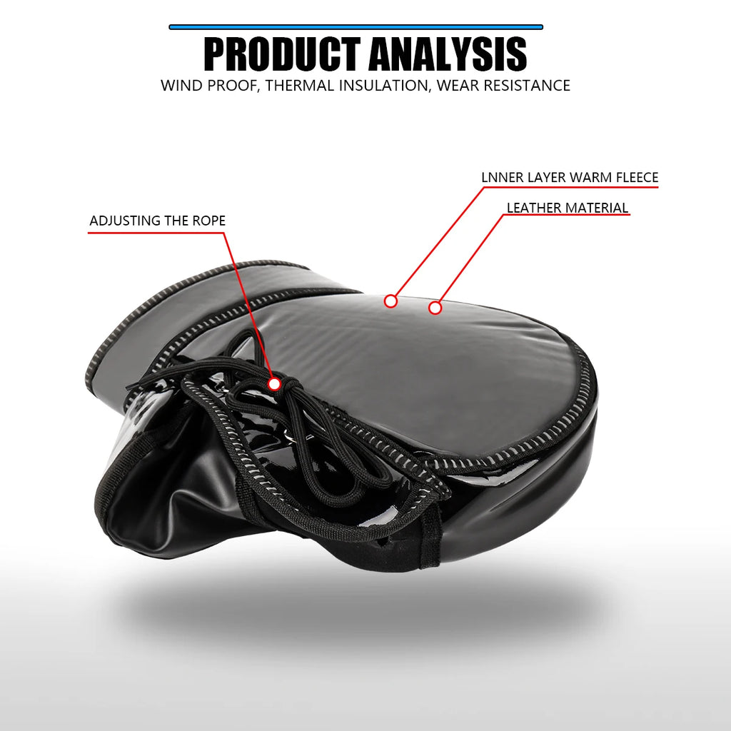 Motorcycle Handlebar Gloves Muffs Scooter Winter Warm Handle Gloves Waterproof Windproof Motorbike Handle Bar Hand Cover Muffs