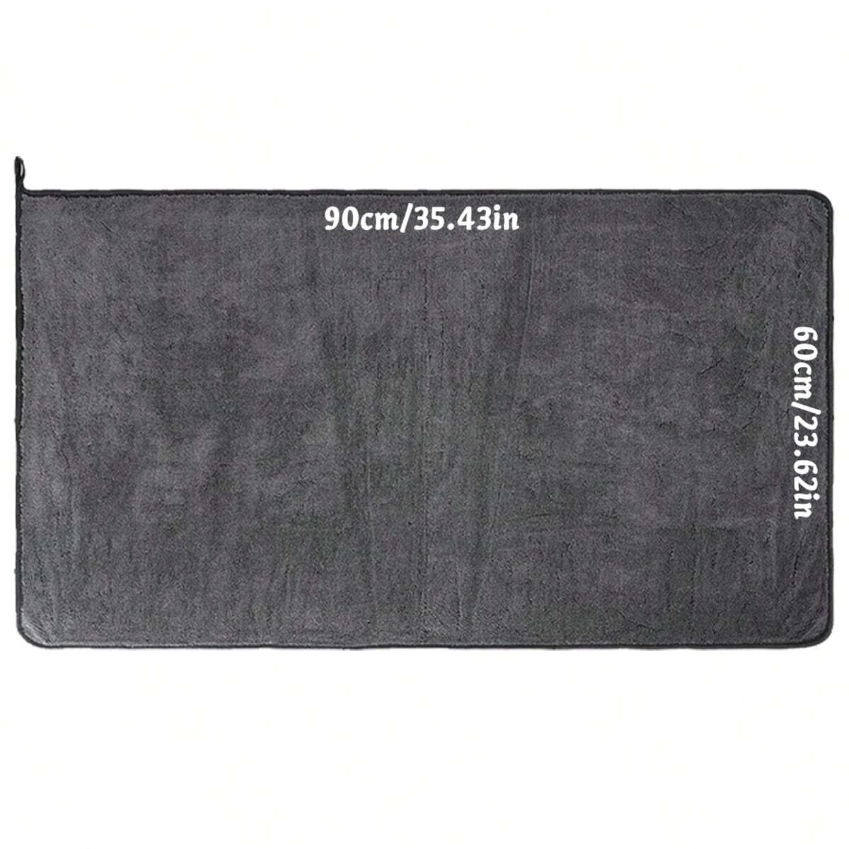 Oversized Microfiber Car Drying Towel, Absorbent Wash Cloth, Dark Gray