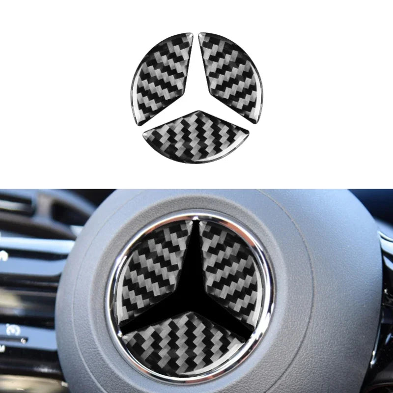 Carbon Fibre Steering Wheel Airbag Cover Trim for Mercedes-Benz CLA and GLA - view 9