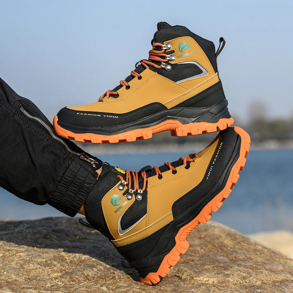 Steel Toe Cap Shoes For Men Work Boots Puncture-Proof Work Safety Shoes Non-Slip Protective Shoes Male Footwear Sneakers