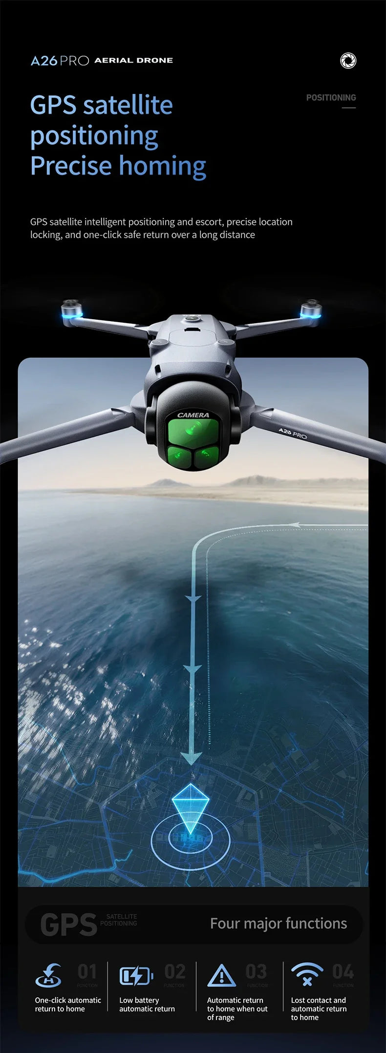 Lenovo A26 Pro Drone 4K Triple Camera FPV Foldable RC Quadcopter - image 17