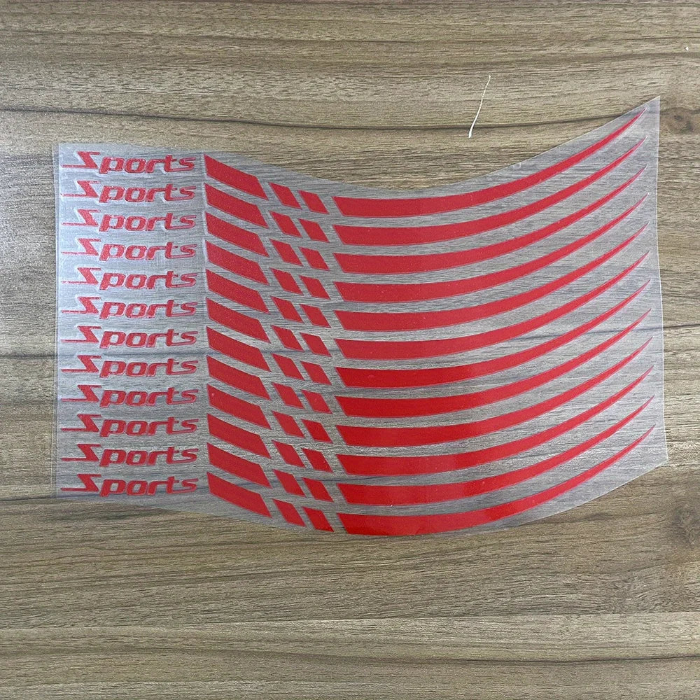 12pc Motorcycle Wheel Rim Stripe Decals, Waterproof Vinyl - view 14