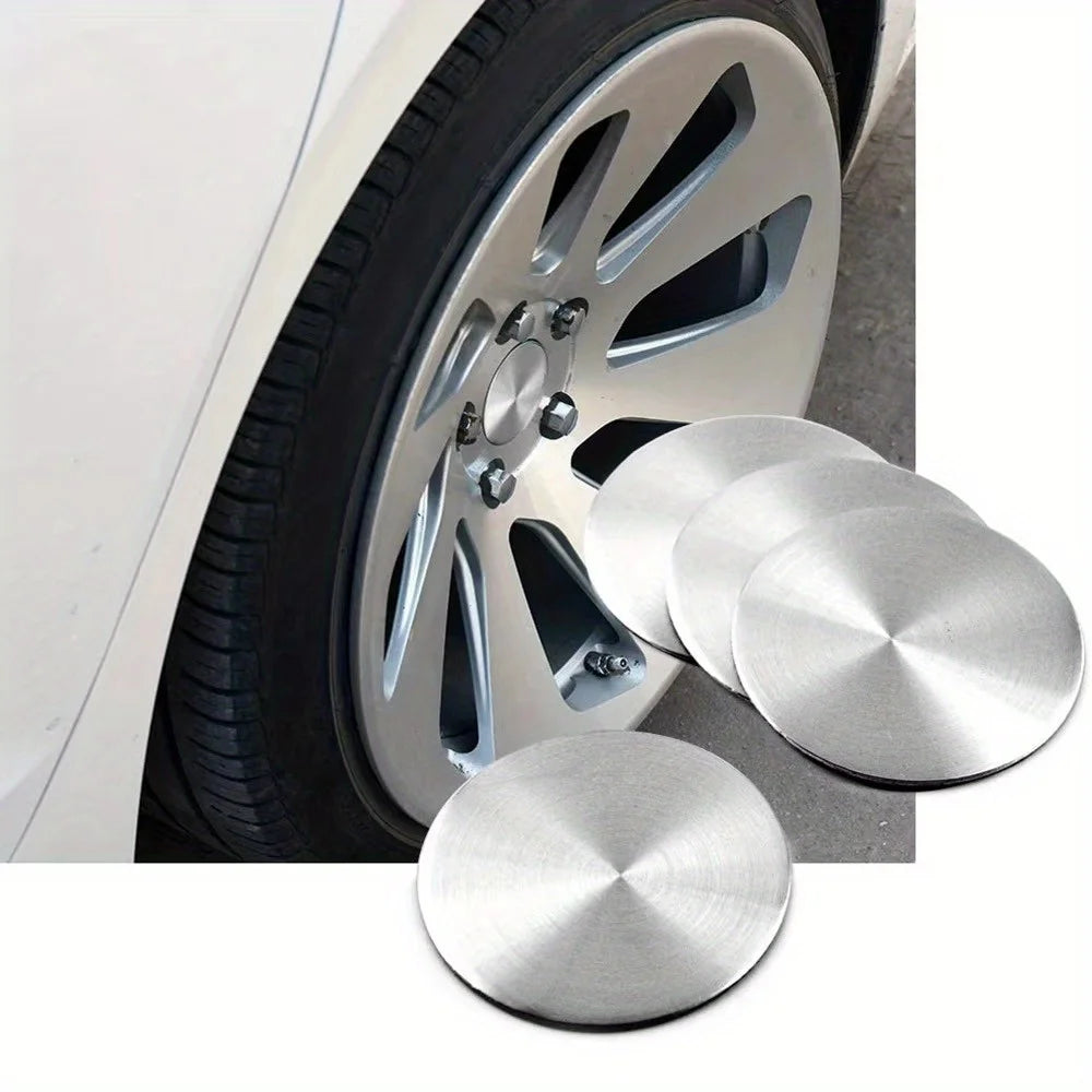 Solid Color Wheel Center Hub Caps, 4-Piece Set