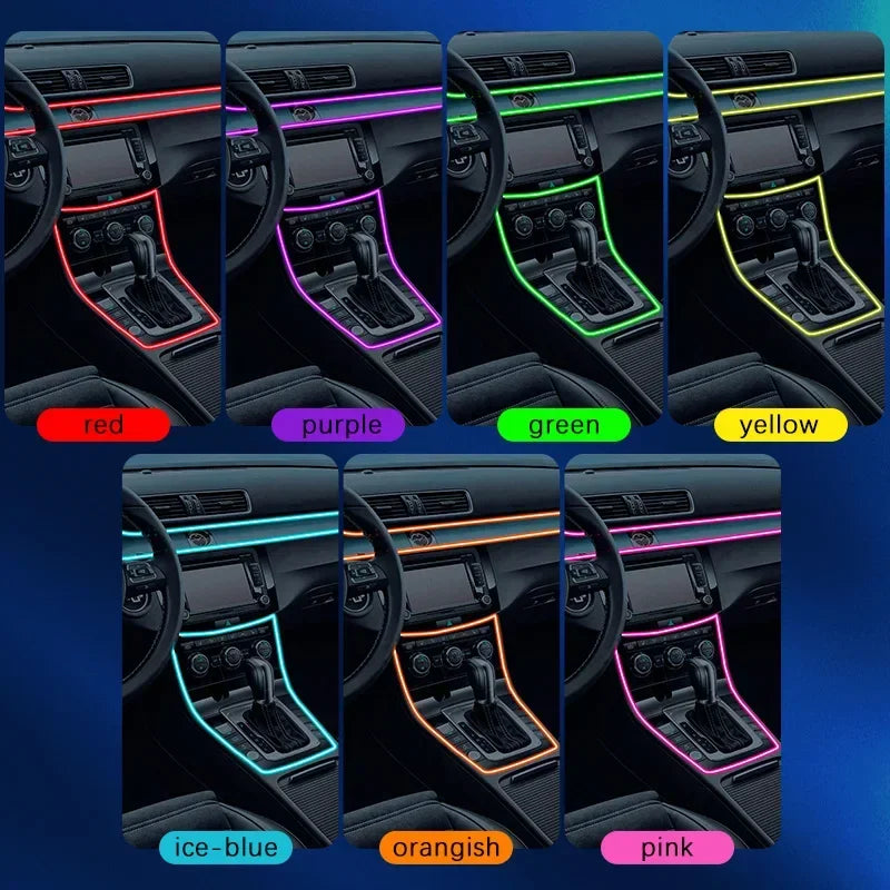 3M Flexible LED Ambient Light Strip for Car Interior - image 3