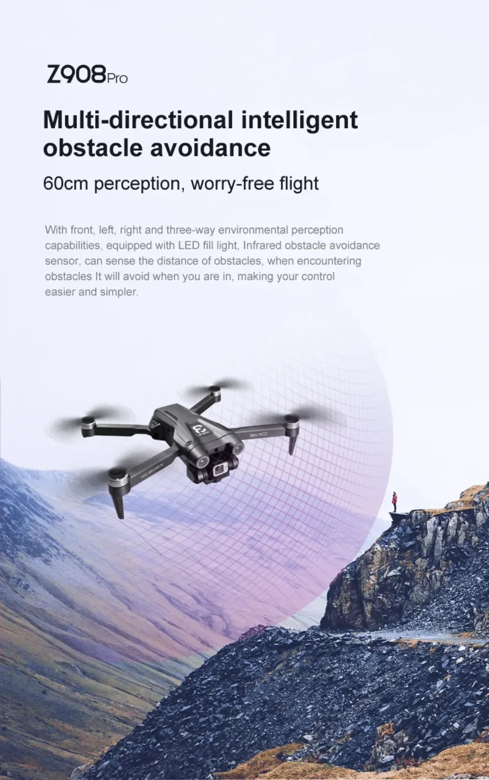 Z908 Pro 4K Dual Camera FPV Drone Brushless Motor Foldable - image 12