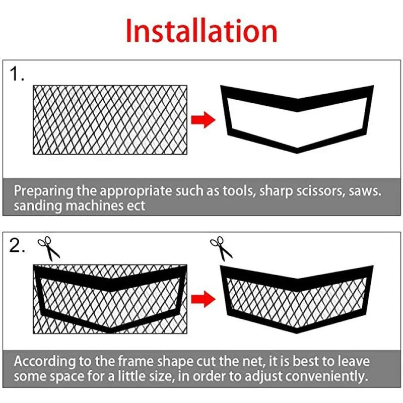 Universal Aluminum Car Grille Mesh 100x33cm | Red/Blue - image 11