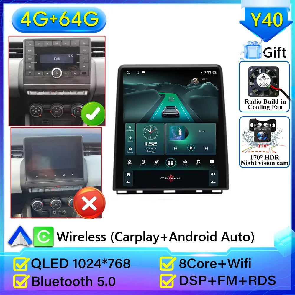 Renault Clio 5 Multimedia Car Radio with Android Auto & GPS - image 9