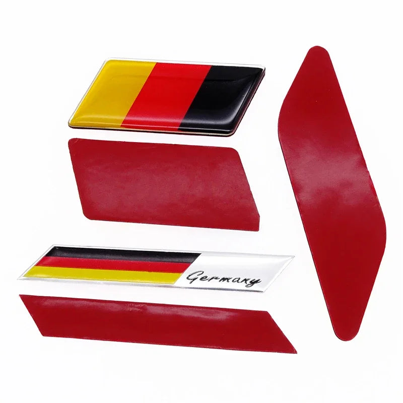 German Flag 3D Aluminum Grille Sticker, Universal Fit