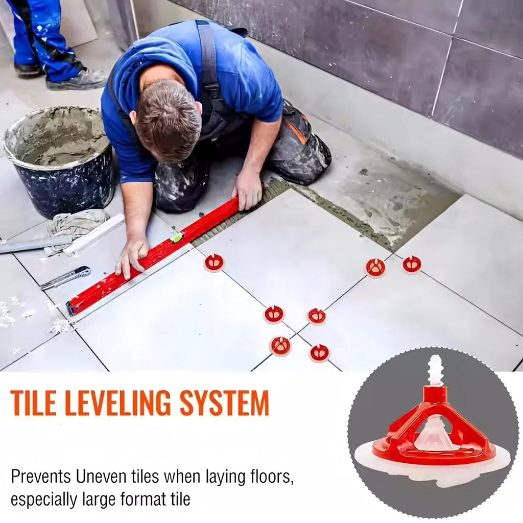 Tile Leveling System Base Plate & Reusable Cover Kit, 1–3mm