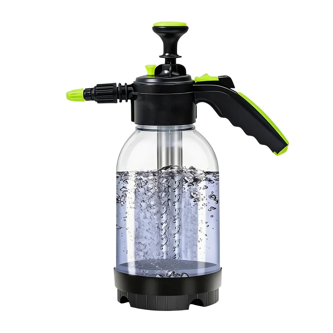 2L hand pump foam sprayer, pneumatic car wash bottle with dual nozzle