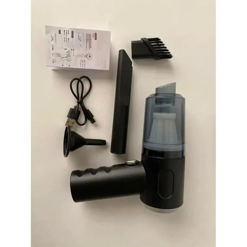Portable Cordless Car Vacuum – Blower & Suction, Multi-Nozzle