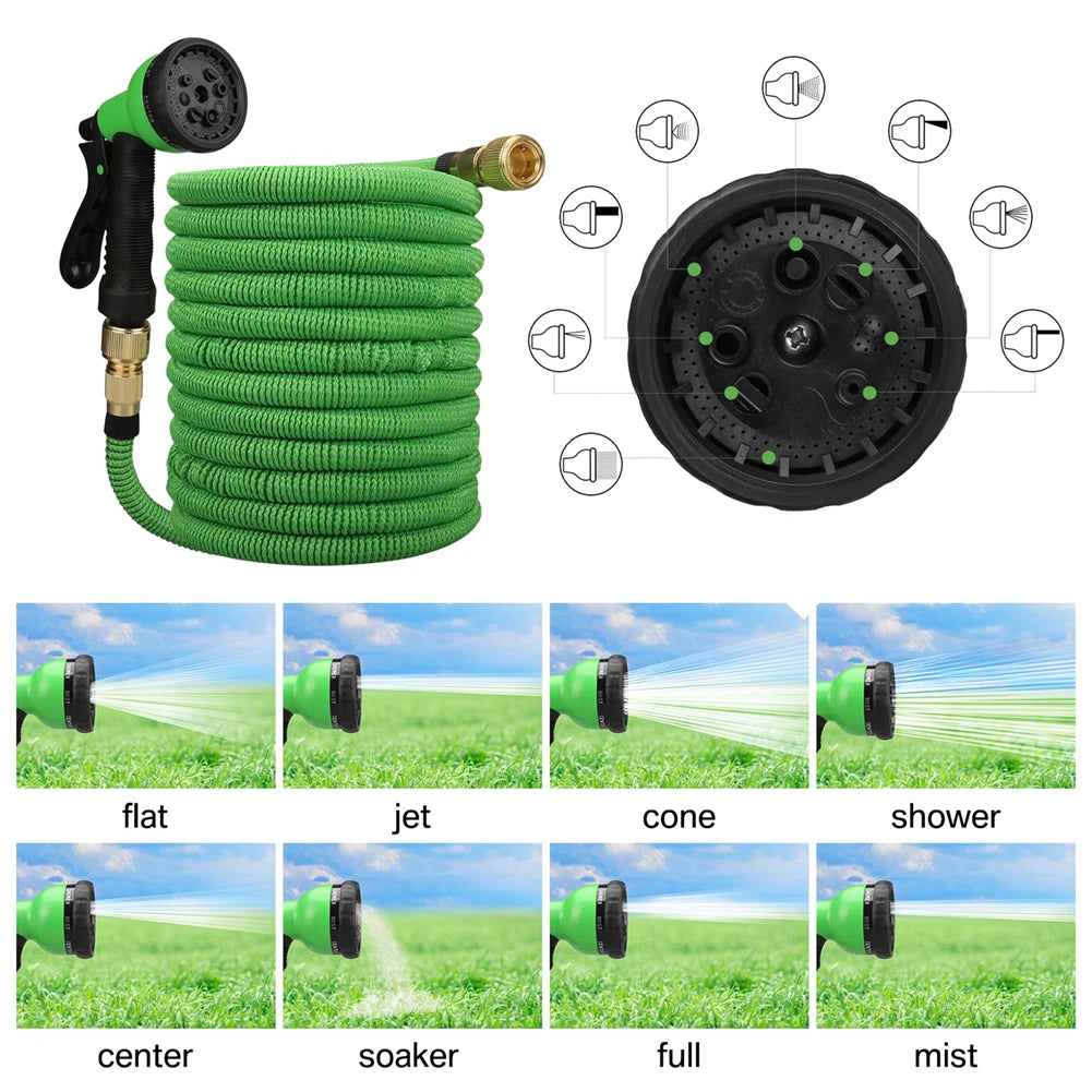 Expandable Garden Hose with Double Metal Connectors – High Pressure