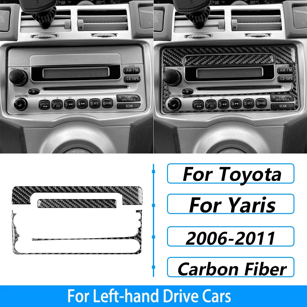 Carbon Fiber Gear Shift Panel Cover Trim for Toyota Yaris 2006-2011 - image 34