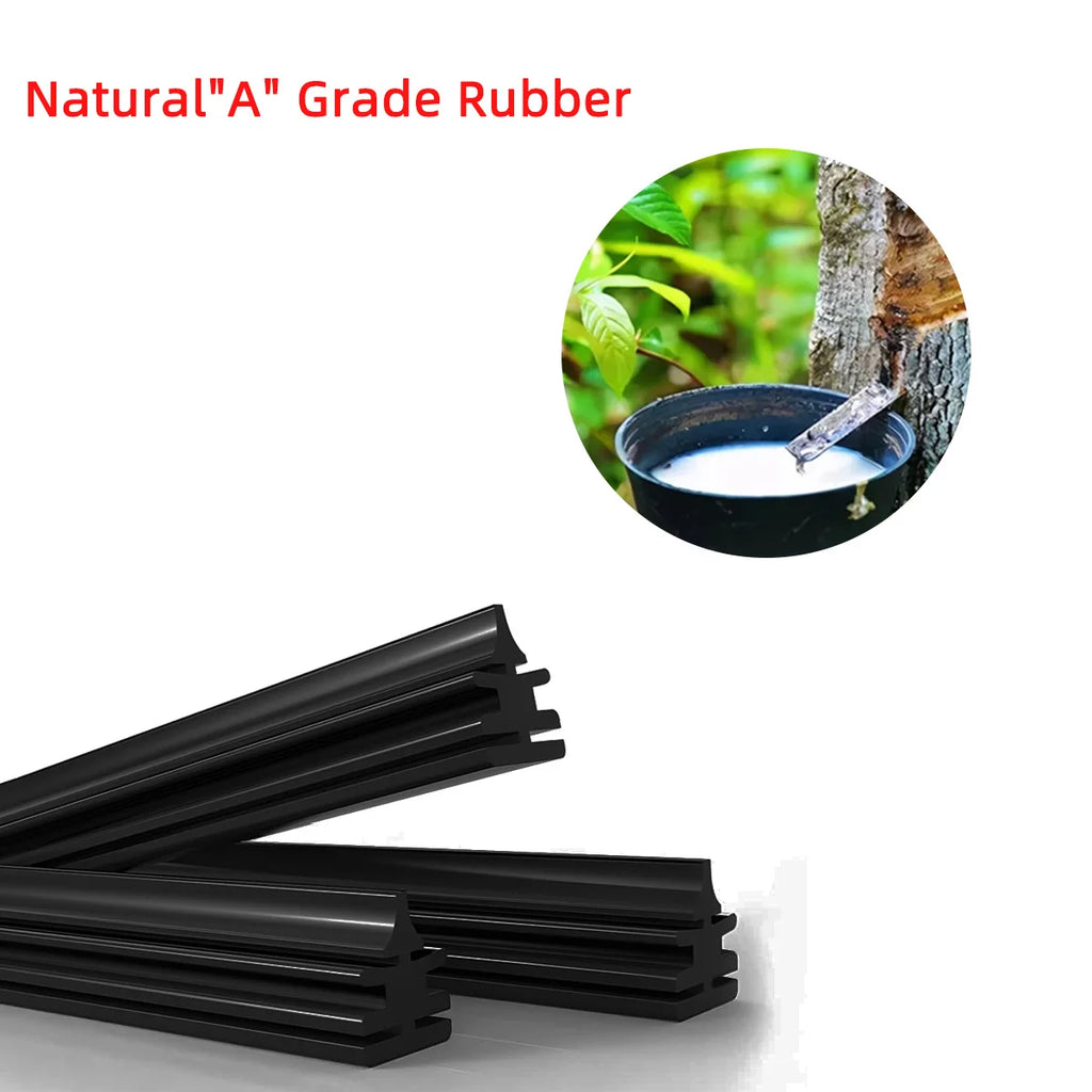 Auto Car All Seasons Windshield Wiper Blades Refills Natural Rubber Strips Wiper Blade Replacement Parts All Types Fit 14'- 32'