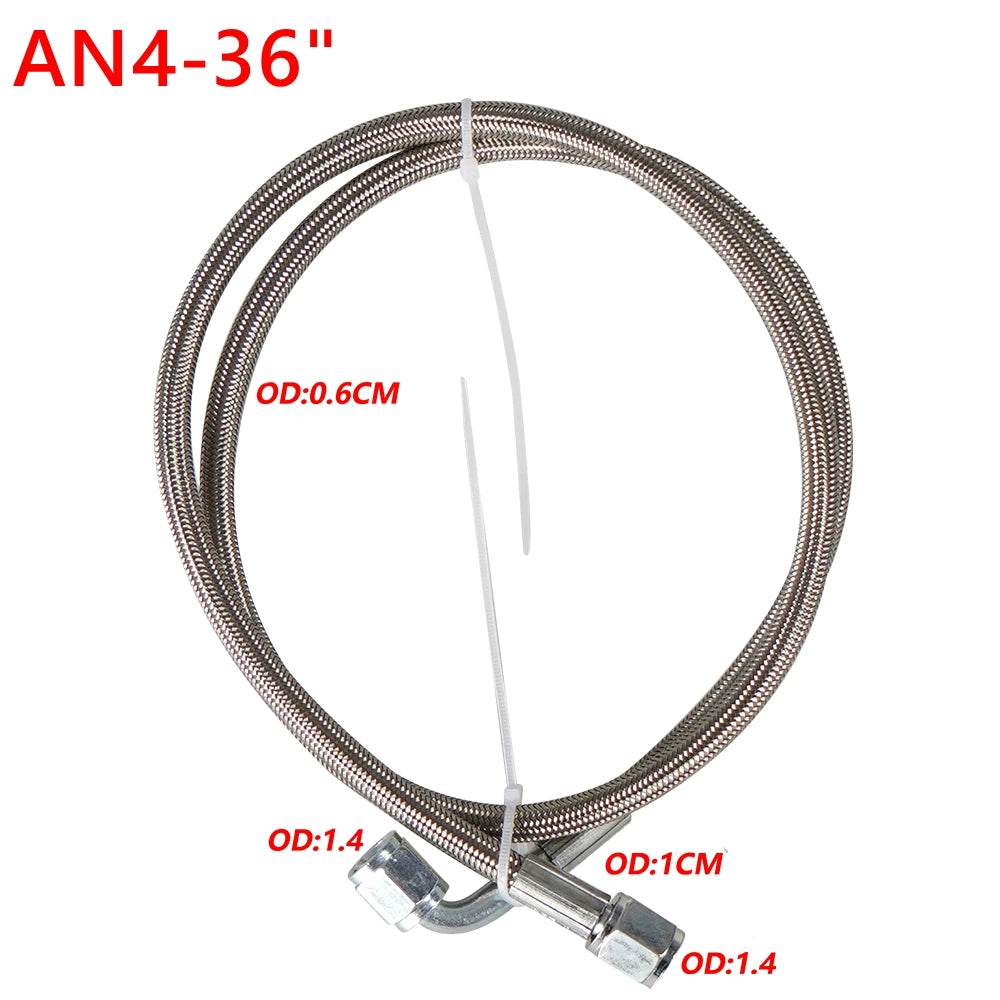 AN4 Braided Turbo Oil Feed Line Kit, 12 to 60 Inch - view 10