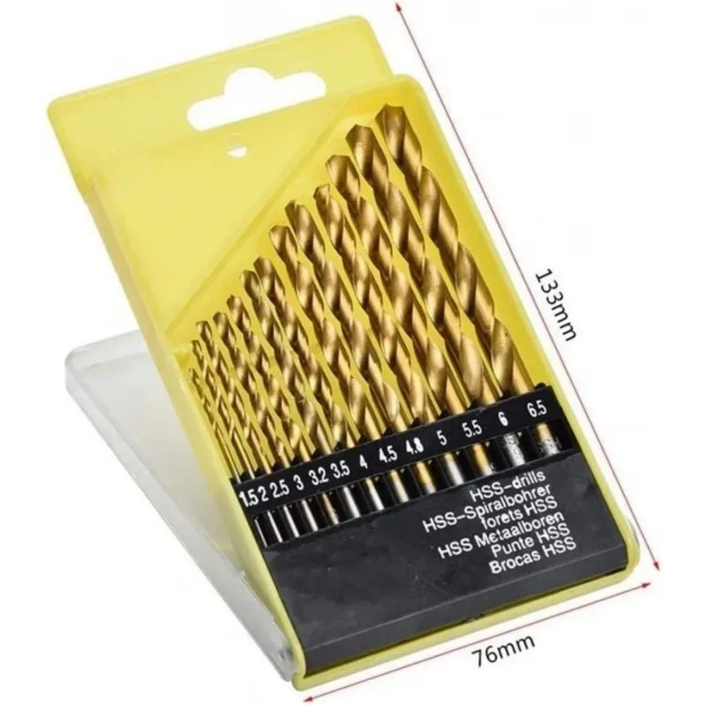 13-Piece Titanium Twist Drill Bit Set for Wood & Plastic - image 9