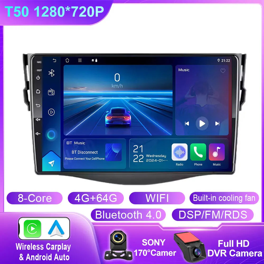 9-Inch Touchscreen Toyota RAV4 Android GPS Carplay Stereo 2005-2013 - image 21