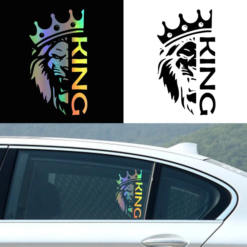 Lion With Crown Die-Cut Vinyl Sticker for Car Bumper and Laptop - view 6