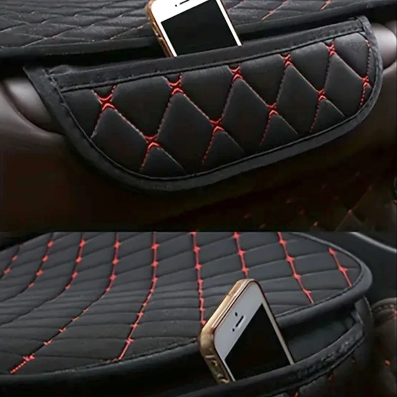 Cotton Linen Car Seat Cover Set, 3 Pieces