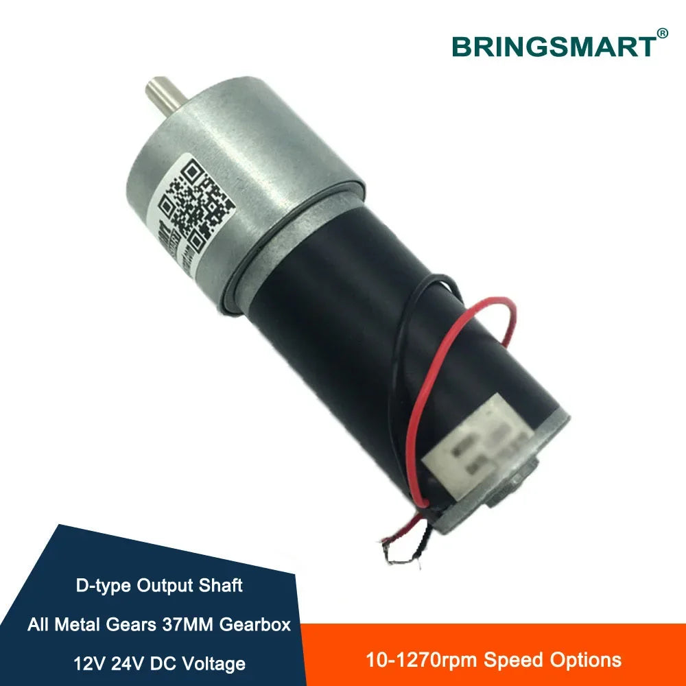 12V/24V DC Gear Motor, High Torque, Self-Locking