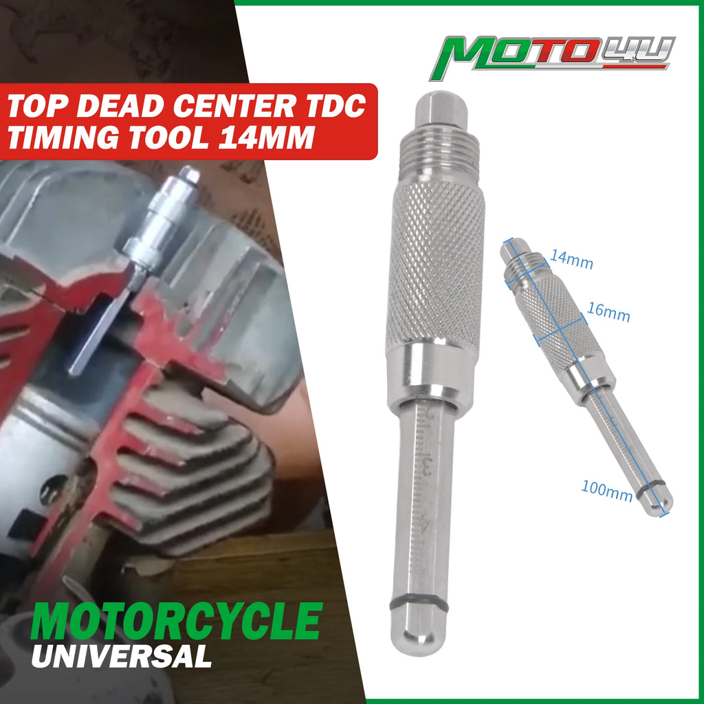 1PC Stainless Steel Top Dead Center TDC Timing Tool For 14MM Spark Plug Thread Center Motorcycle Accessories