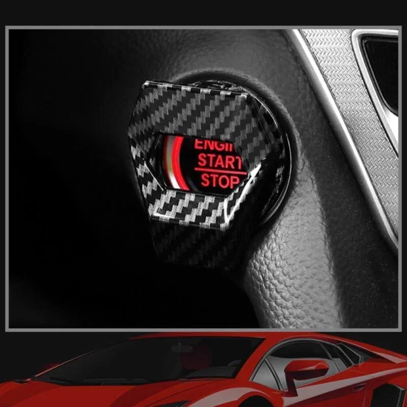 Car Engine Start Stop Switch Button Protective Cover, Anti Scratch Car Interior Design Car Product Accessories