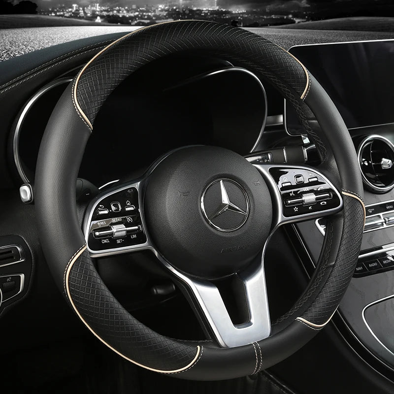 Diamond Texture Steering Wheel Cover, 14.5 to 15 Inch