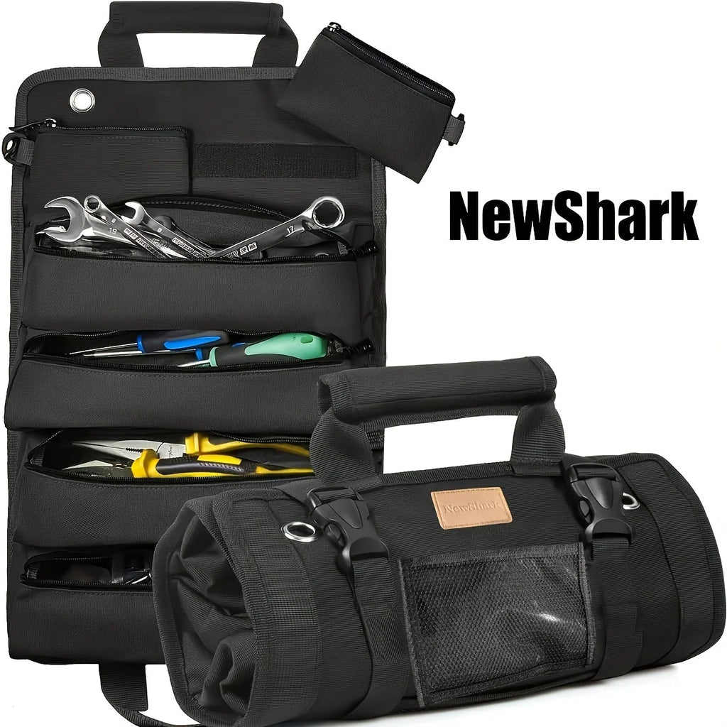 Tool Bag Organizer - Small Tool Bag With Detachable Pouches , Heavy Duty Roll Up Tool Bag Organizer With 6 Tool Pouches