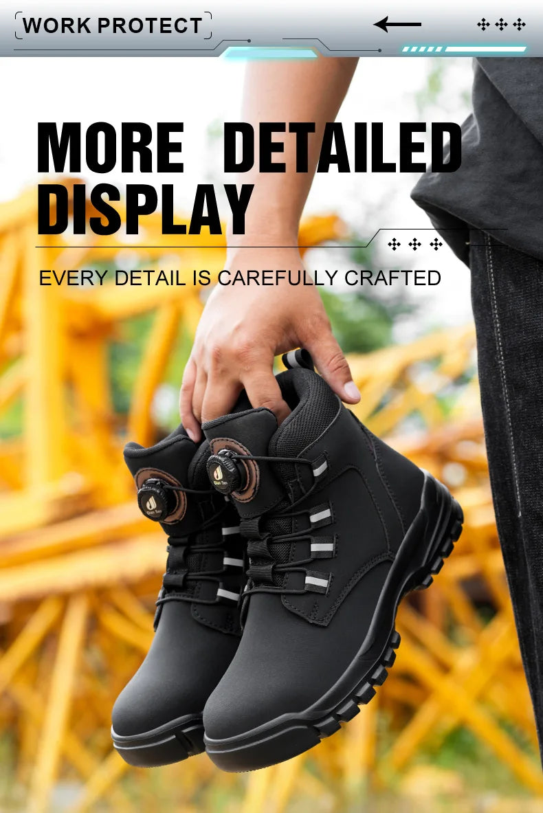 Waterproof Steel Toe Work Boots with Kevlar Insoles - image 19