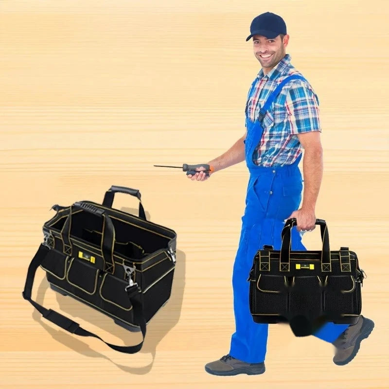 Wide-Mouth Tool Bag Organizer with Soft Handle