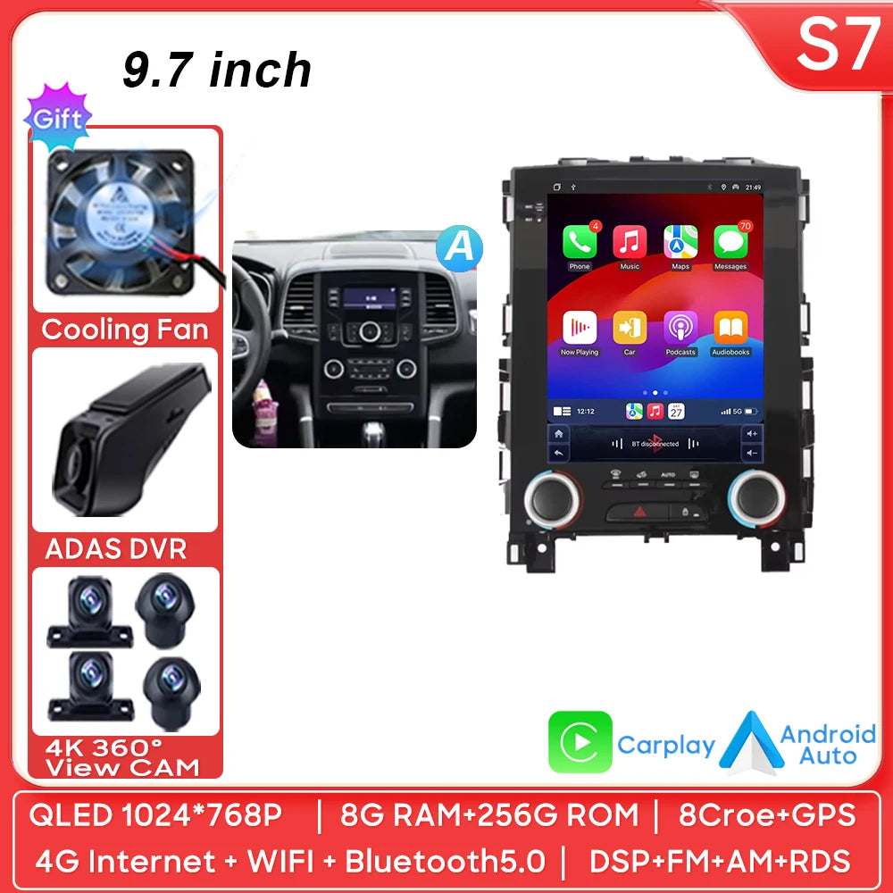 9.7" Android Auto Car Stereo for Renault Koleos Megane Talisman - image 22