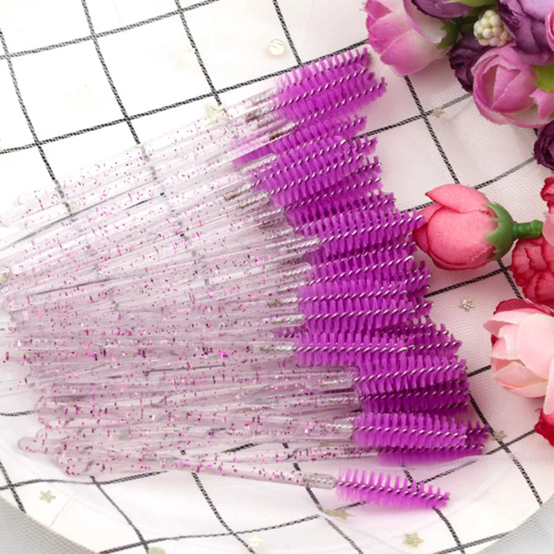 Eyelash Brush Set – 5/50 Pcs Makeup & Mascara Applicator Wands - image 2
