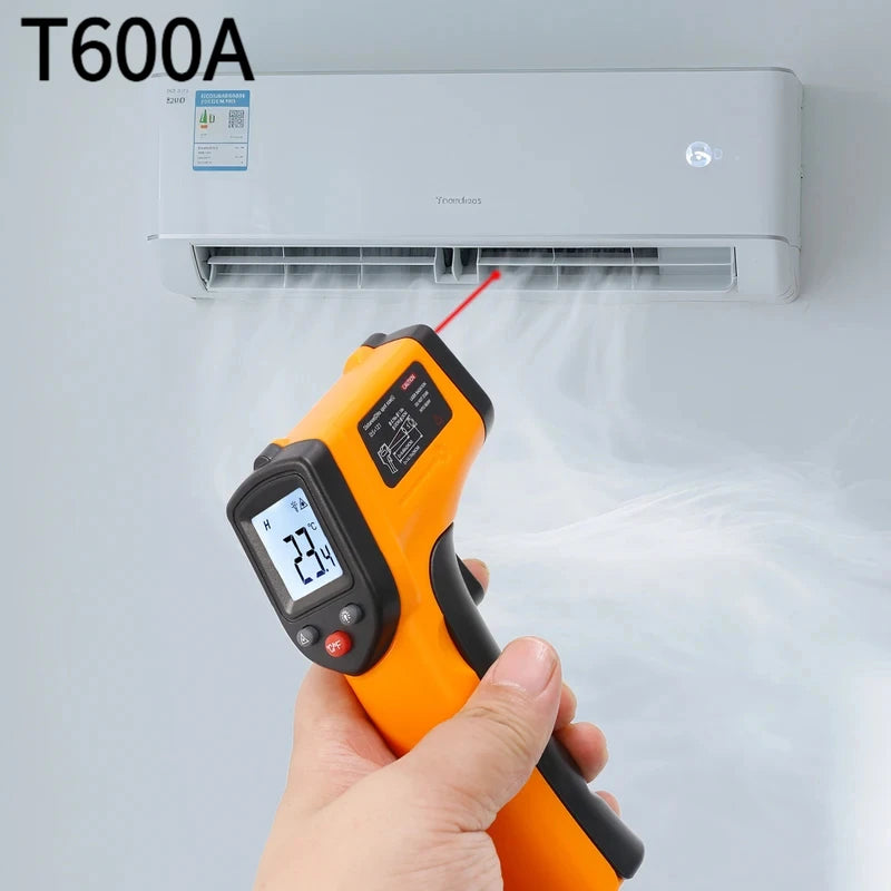 New Infrared Thermometer Handheld Temperature Gun Non-Contact Laser Heat Tester -50-600°C for Industrial Home Automobile Use