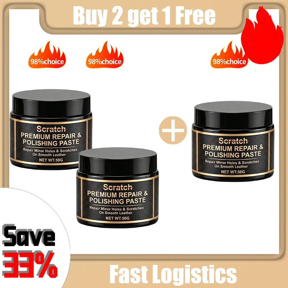 Leather Repair & Polishing Paste for Car Seats, Sofas & Furniture