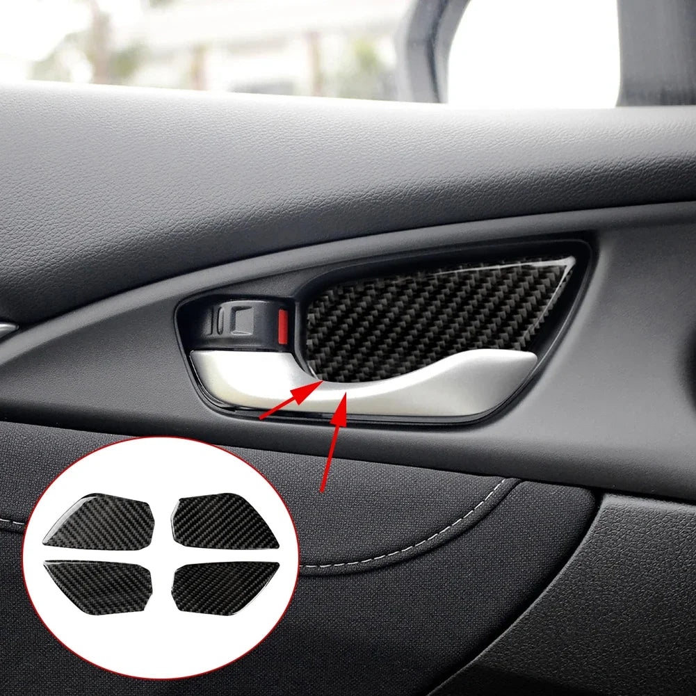 Door Handle Bowl Cover Trim Stickers for Civic 2016-2019, 4-Pack