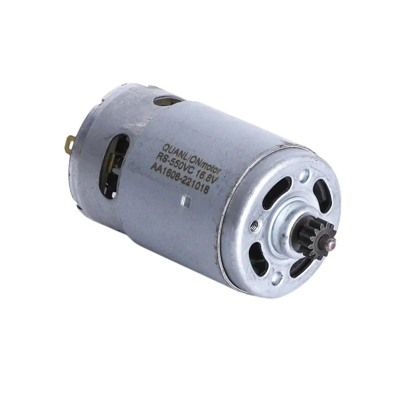 RS550 DC Motor 8.2mm /9.5mm 9- 14Teeth Gear Micro Motor 25000RPM Electric Saw Motor for Rechargeable Hand Saw / Electric Drill